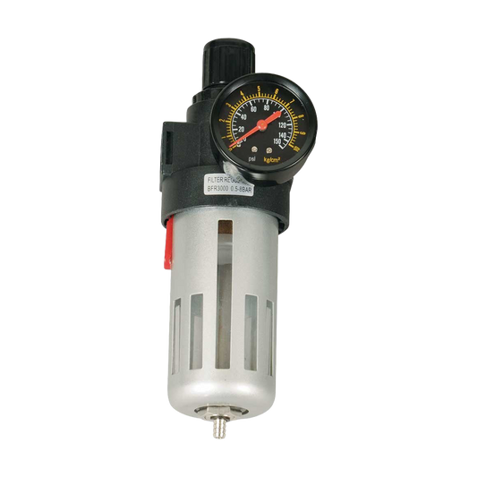 1/4" Air Filter and Regulator with Gauge