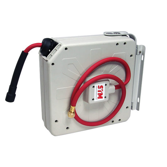 Enclosed ABS Retractable Air & Water Hose Reel (3/8" x 10m)